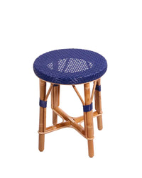 Round low stool ultramarine