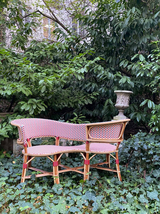 Les bancs et banquettes en rotin de Maison Louis Drucker !