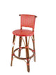 Tabouret avec dossier RAY rouge P
