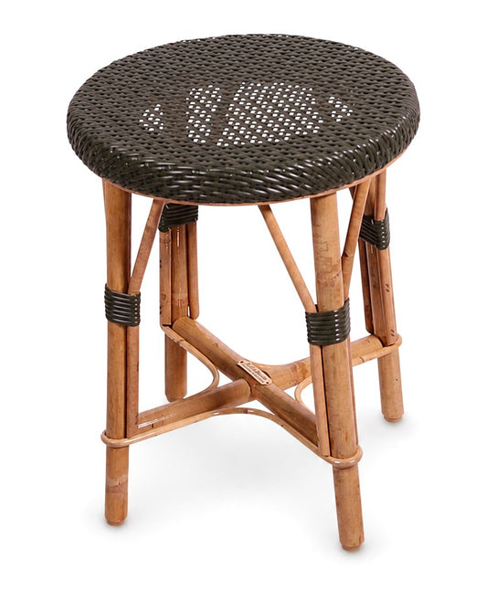 Black low round stool - Pre-owned - Tabouret Vert olive / Pre-owned 2