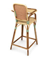 Chaise haute bébé avec tablette