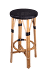 Tabouret rond, haut et noir