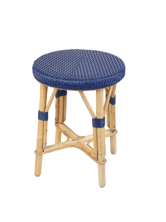 Round low stool - Stool Outremer blue