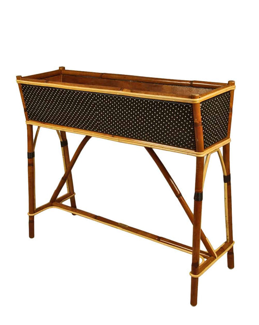Jardinière en rotin tissée