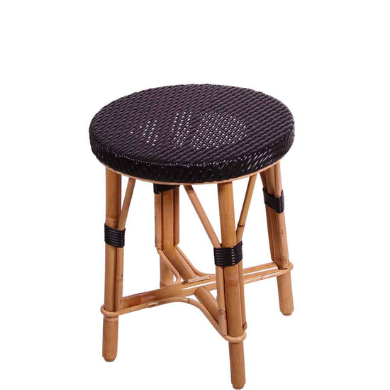 Tabouret rond bas noir