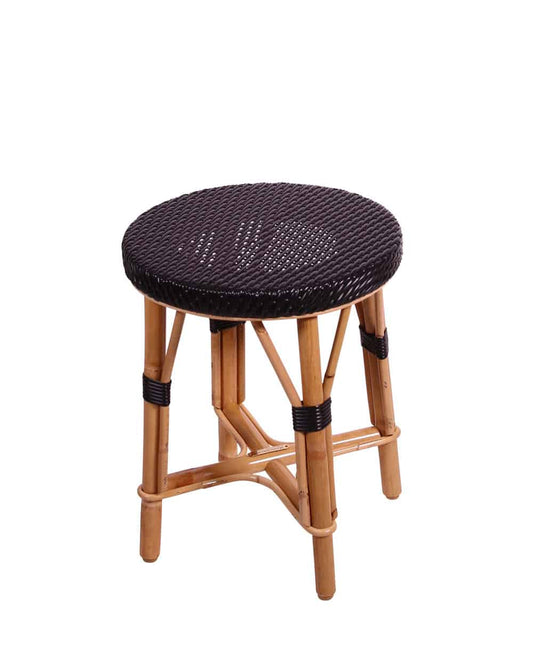 Tabouret rond bas noir