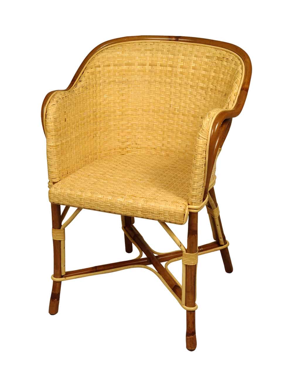 Stackable King Louis Chair-Dark Natural Rattan