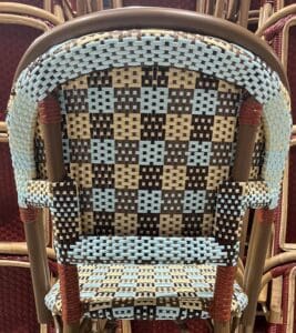 chaise en rotin en aluminium